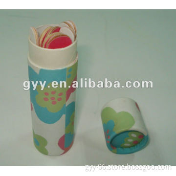 Small round tall paper box with customized design